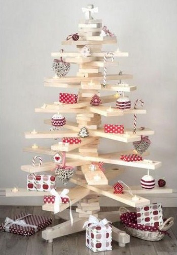 Idées pour faire un sapin de Noël en bois Idées pour faire un sapin de Noël en bois