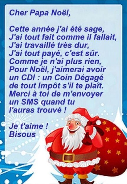 3 lettres drôles pour le Père Noël !