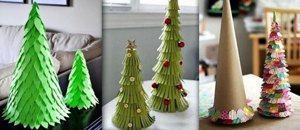 Tutos petits sapins de Noël en papier