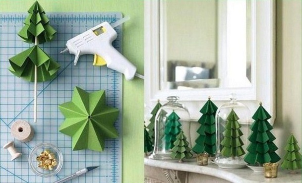 Tutos petits sapins de Noël en papier Tutos petits sapins de Noël en papier