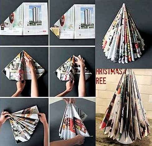 Tutos petits sapins de Noël en papier Tutos petits sapins de Noël en papier