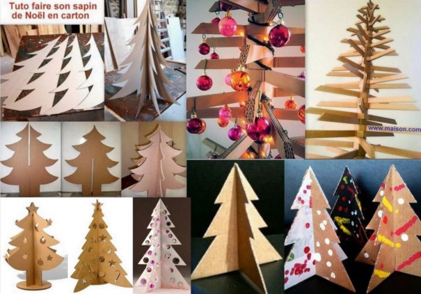 7 tutos de Noël récup et recyclage pour faire : sapin, pompons, flocons et anges de Noël.