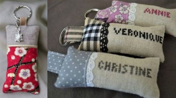 Tutoriels et modèles, faire un porte clefs en tissu
