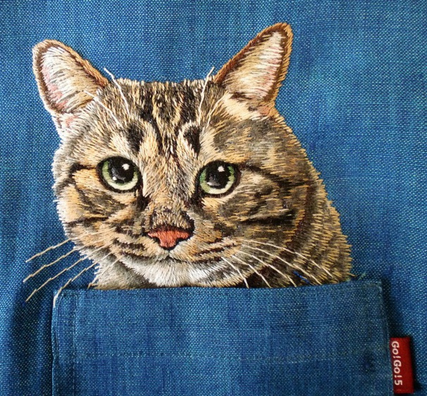 Les superbes broderies de chats et de chiens d'Hiroko Kubota Les superbes broderies de chats et de chiens d'Hiroko Kubota