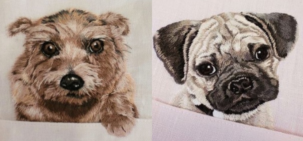 Les superbes broderies de chats et de chiens d'Hiroko Kubota