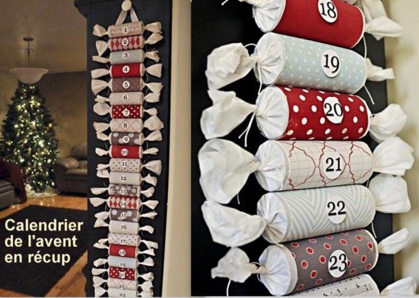Faire un Calendrier de l'Avent, modèles et tutoriels recyclage