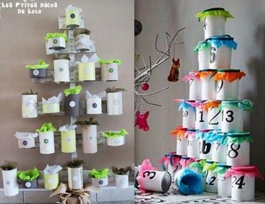 Faire un Calendrier de l'Avent, modèles et tutoriels recyclage