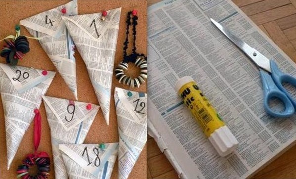 Faire un Calendrier de l'Avent, modèles et tutoriels recyclage