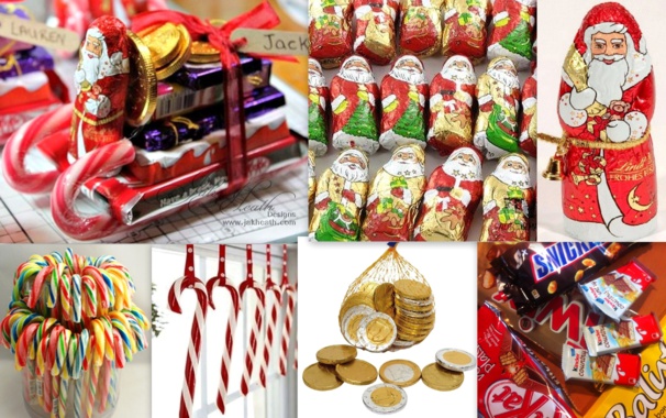 Faire le traîneau du Père Noël en friandises et sucres d'orge