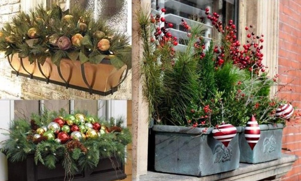 Faire une jardinière de Noël