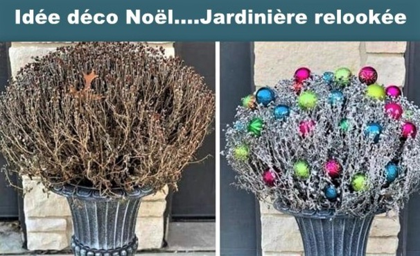 Faire une jardinière de Noël