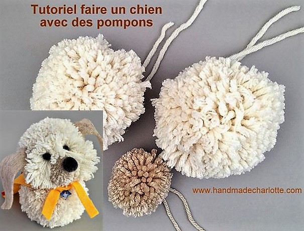 Tutoriel faire un chien avec des pompons en laine