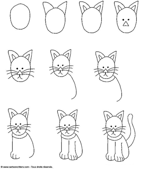 Tutoriels dessiner un chat
