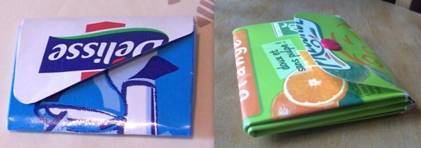 Tutoriels faire un porte monnaie en brique alimentaire Tutoriels faire un porte monnaie en brique alimentaire