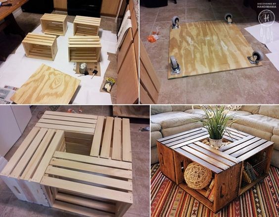 Tutoriels tables basses cagettes en bois