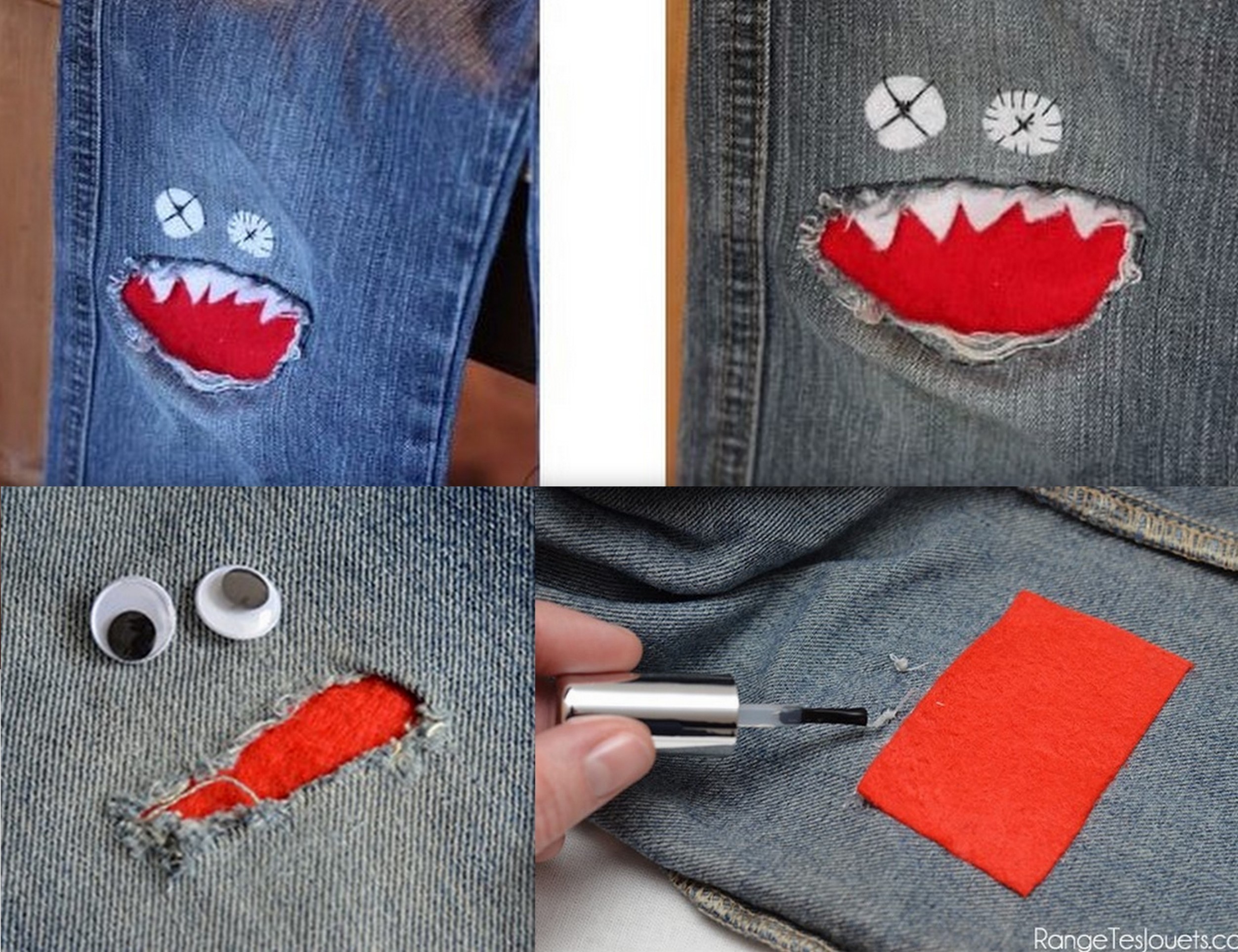 Astuce réparer un jean troué