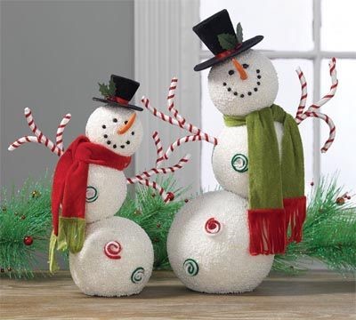 Faire des personnages de Noël en boules polystyrène