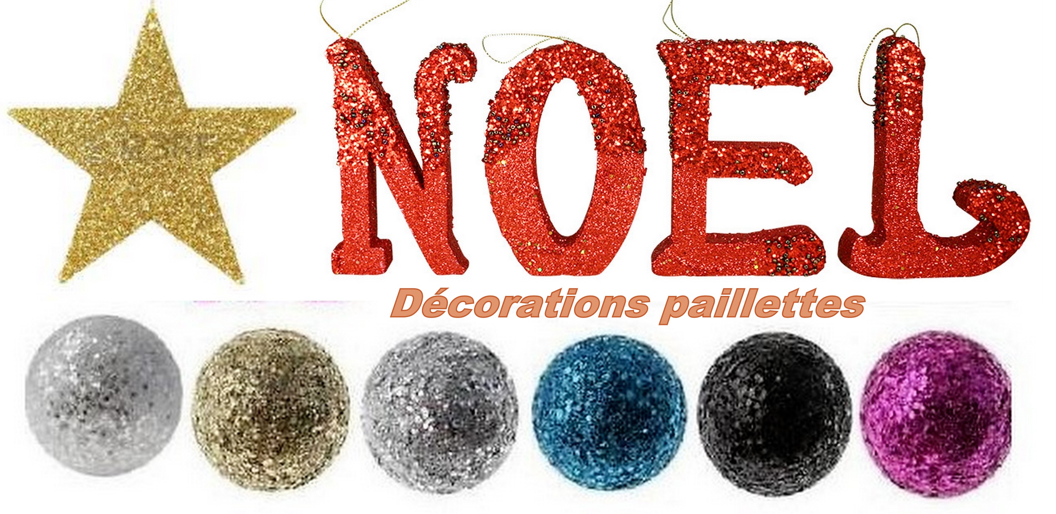 Faire des décorations de Noël à paillettes