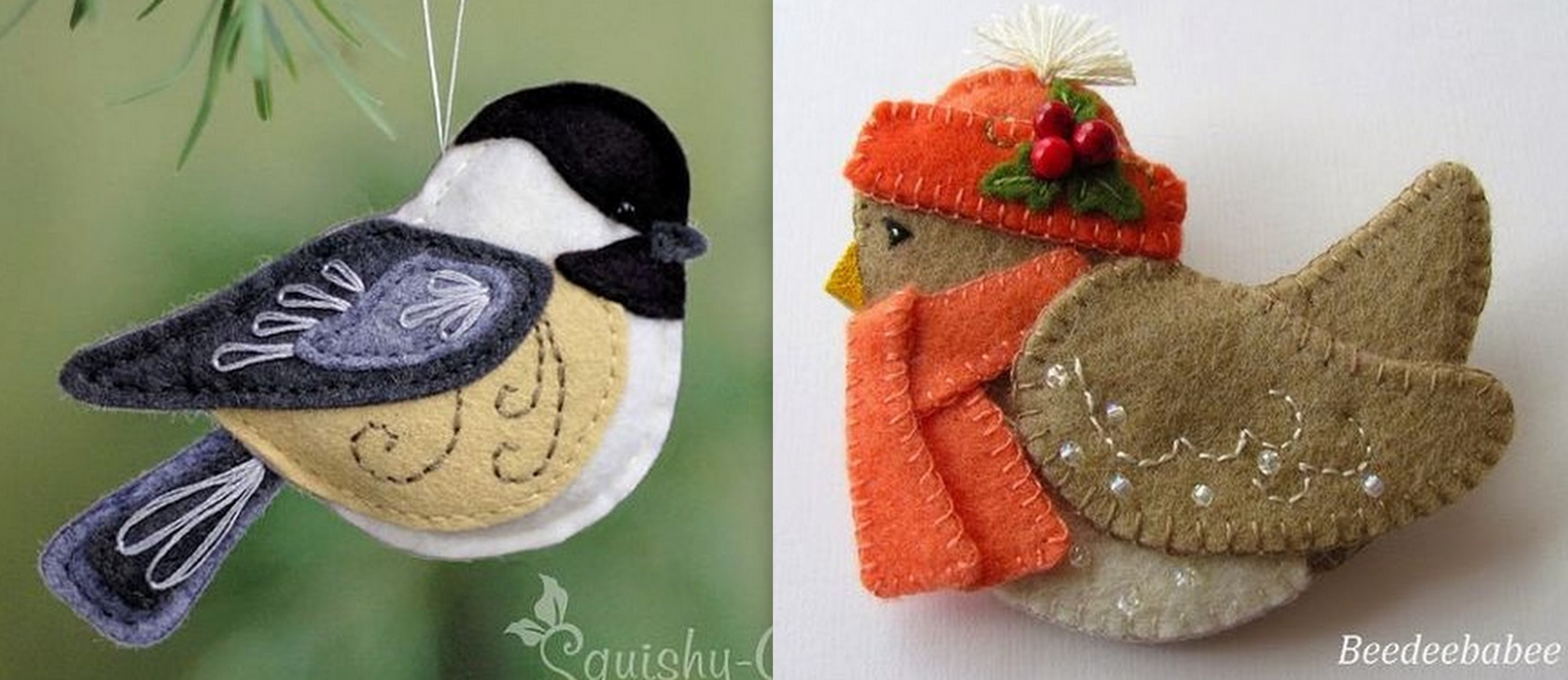 Modèles décorations Noël en feutrine