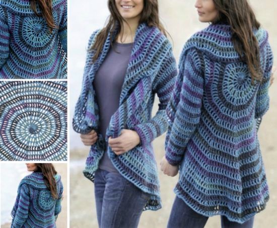 Faire un gilet circulaire en laine ou une veste mandala au crochet