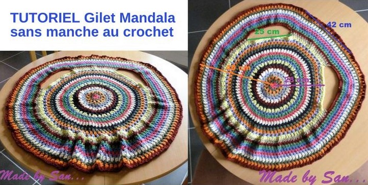 Faire un gilet circulaire en laine ou une veste mandala au crochet
