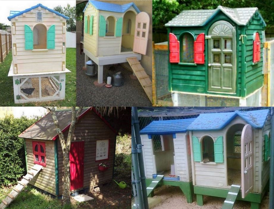 Des poulaillers faits avec des maisons