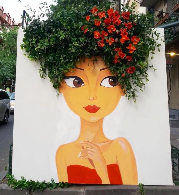 Superbes fresques murales végétalisées