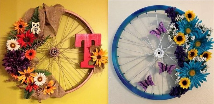Idées recycler des roues de vélo