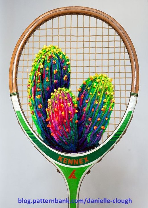Superbes broderies sur raquettes de tennis