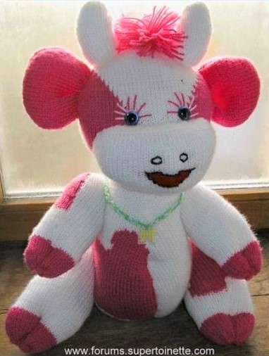 Tuto Vache en laine, tricot et crochet Tuto Vache en laine, tricot et crochet