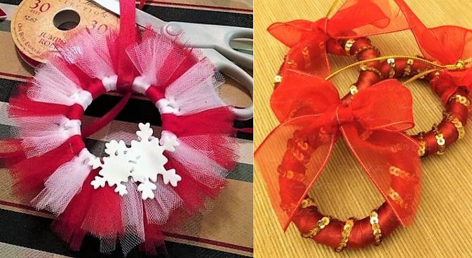 Faire des décos de Noël avec des anneaux de rideaux