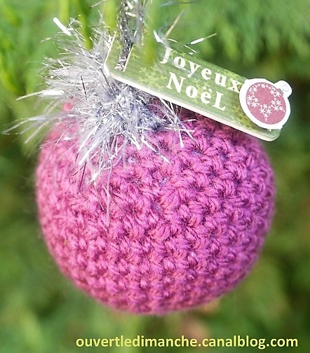 Boules de Noël au crochet, tutos