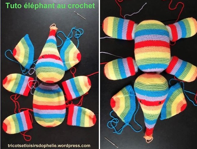 Faire un éléphant au crochet, tutos et modèles