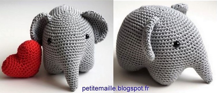 Faire un éléphant au crochet, tutos et modèles