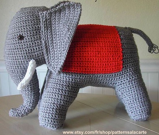 Faire un éléphant au crochet, tutos et modèles