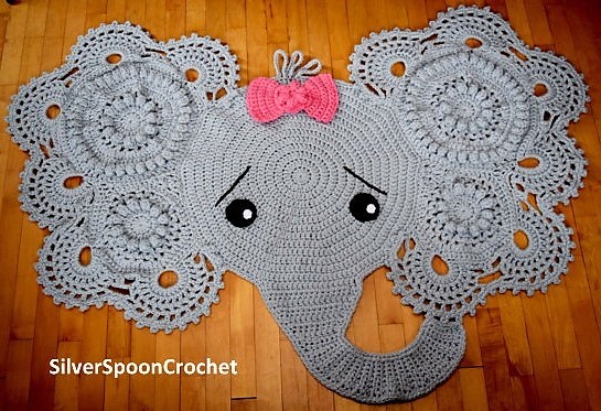 Tapis éléphants au crochet