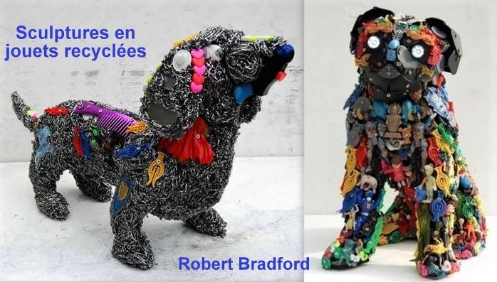 Sculptures recyclées de Robert Bradford..