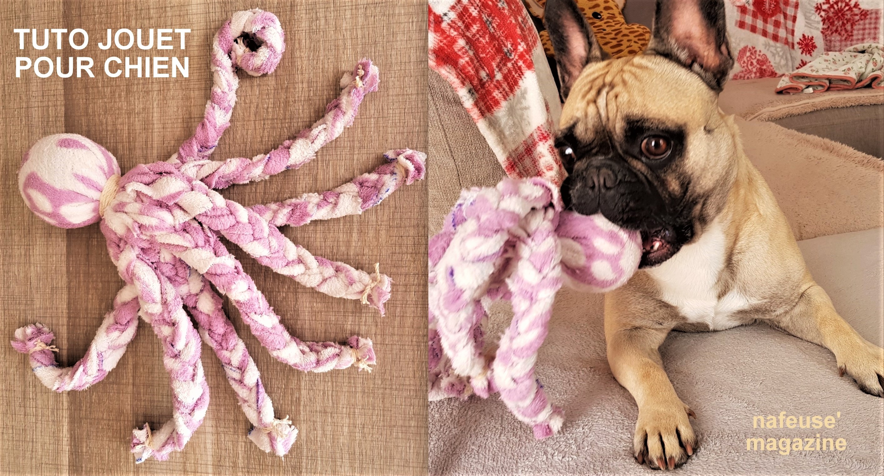 DIY animaux : coudre un jouet pour chien en forme d'os - Marie Claire
