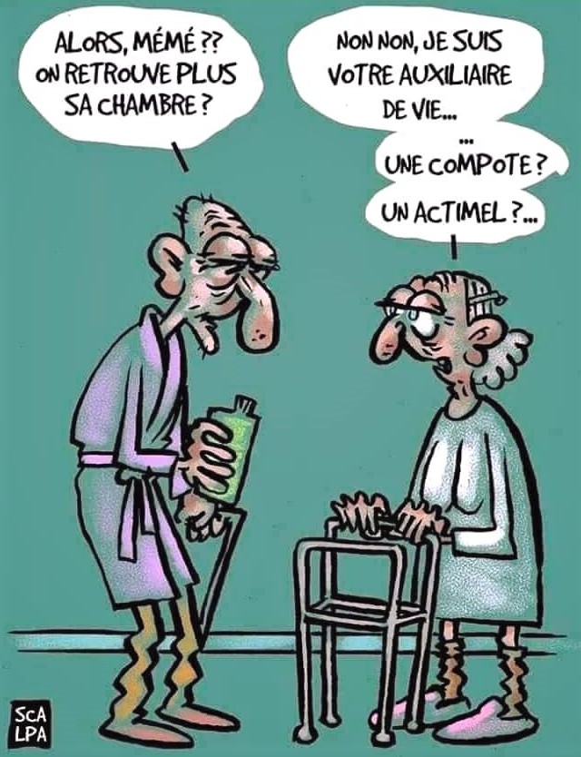 Dessins humoristiques : la retraite !