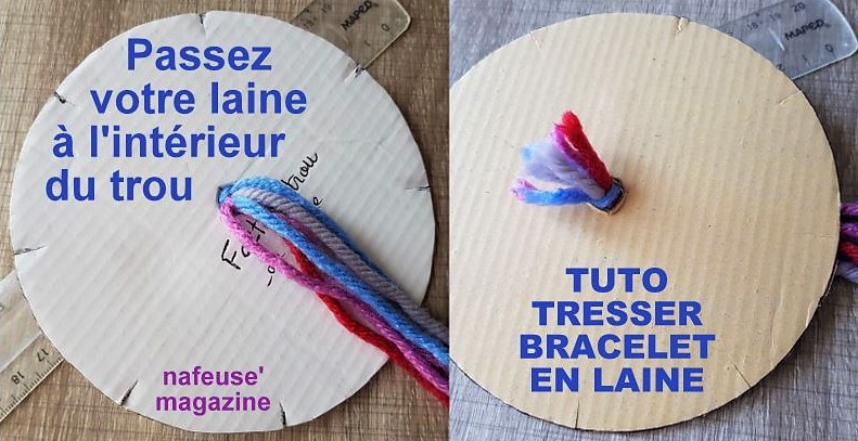 TUTO tresser un bracelet en laine