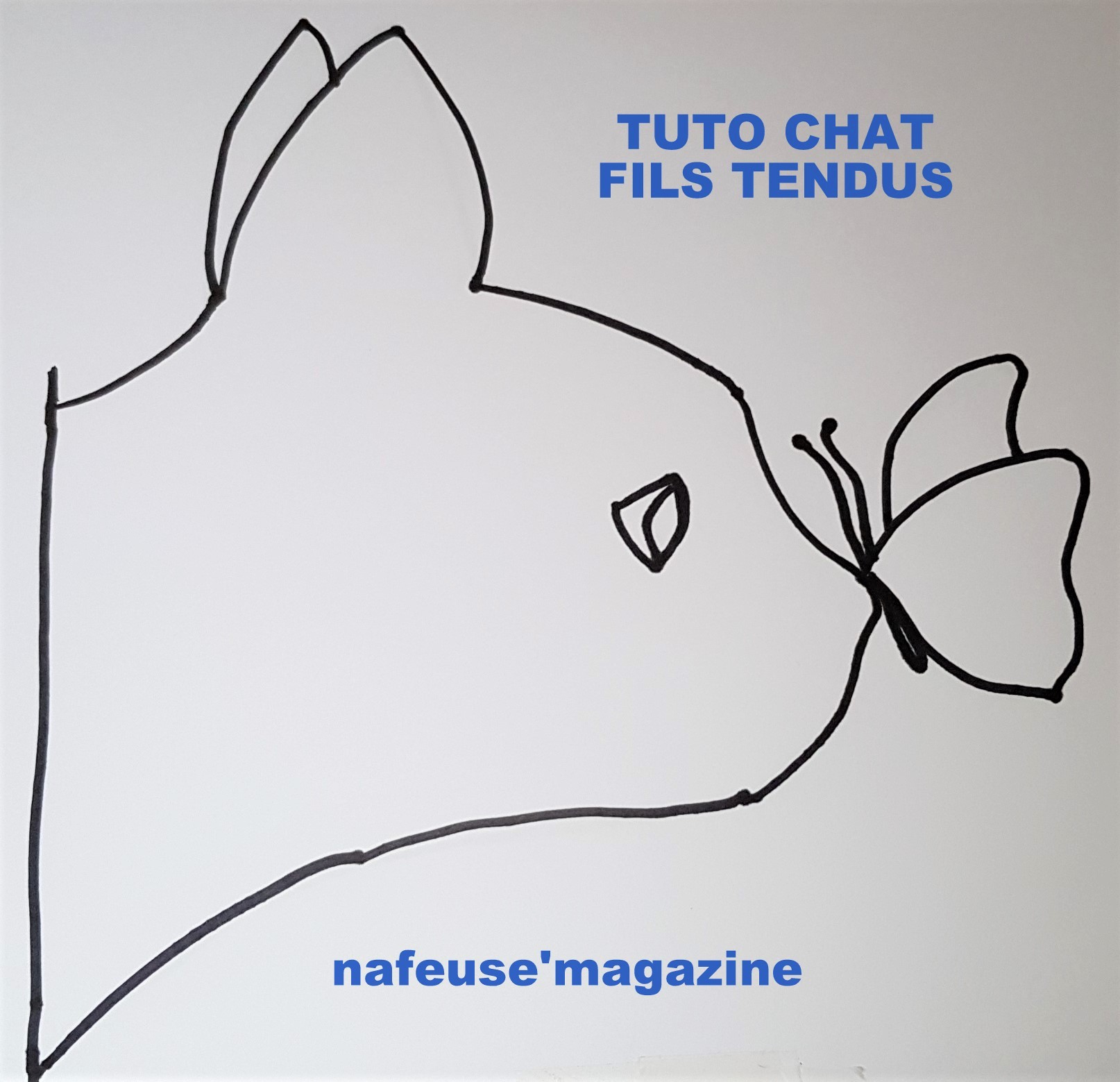 TUTO Tableau chat laine tendue