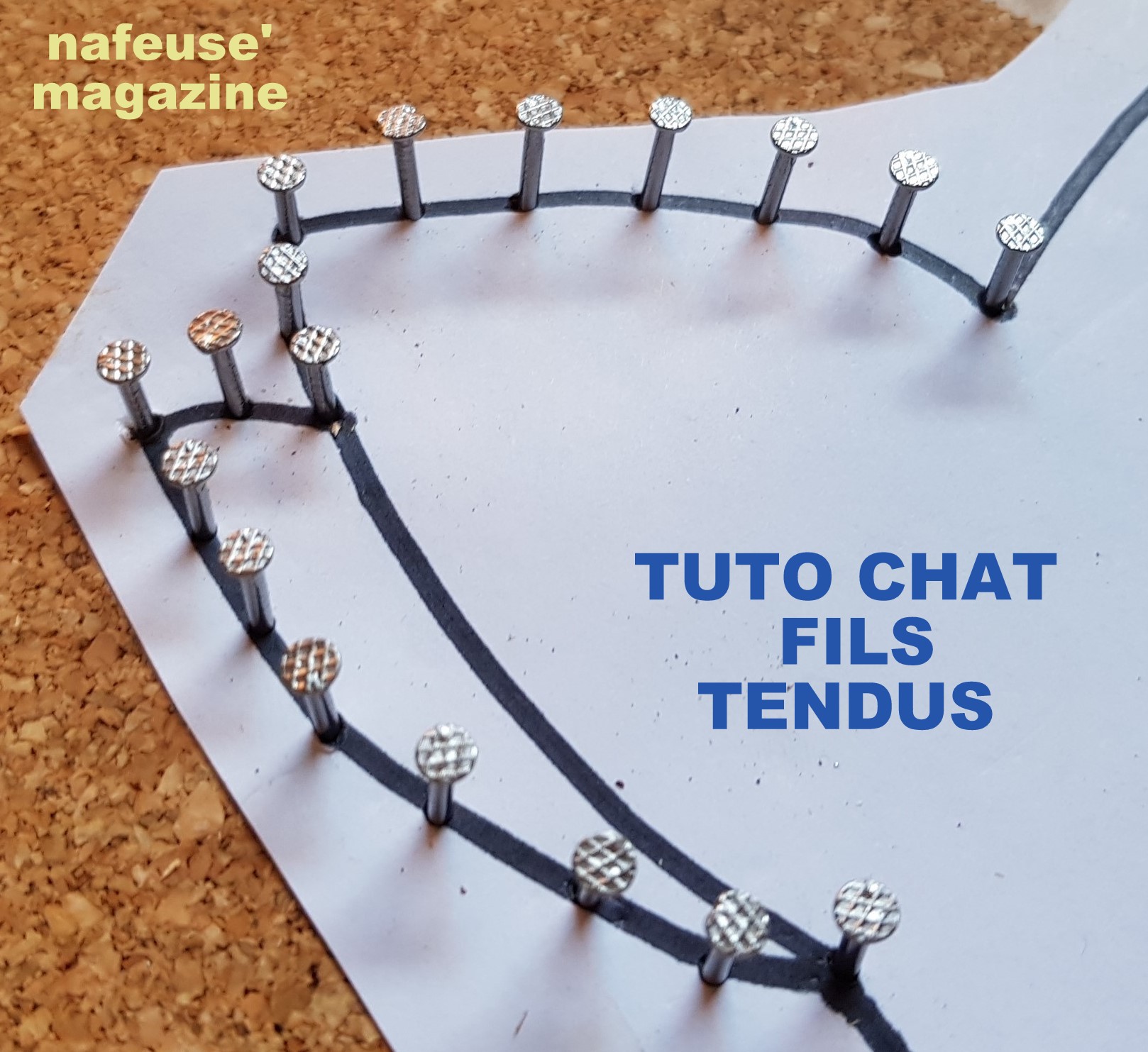 TUTO Tableau chat laine tendue