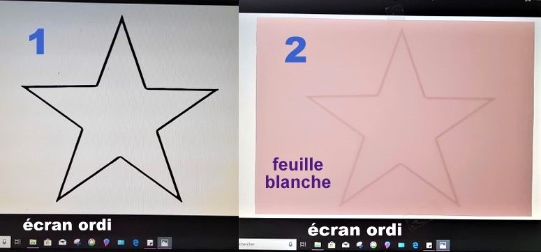 Astuce pour dessiner et découper le gabarit une étoile