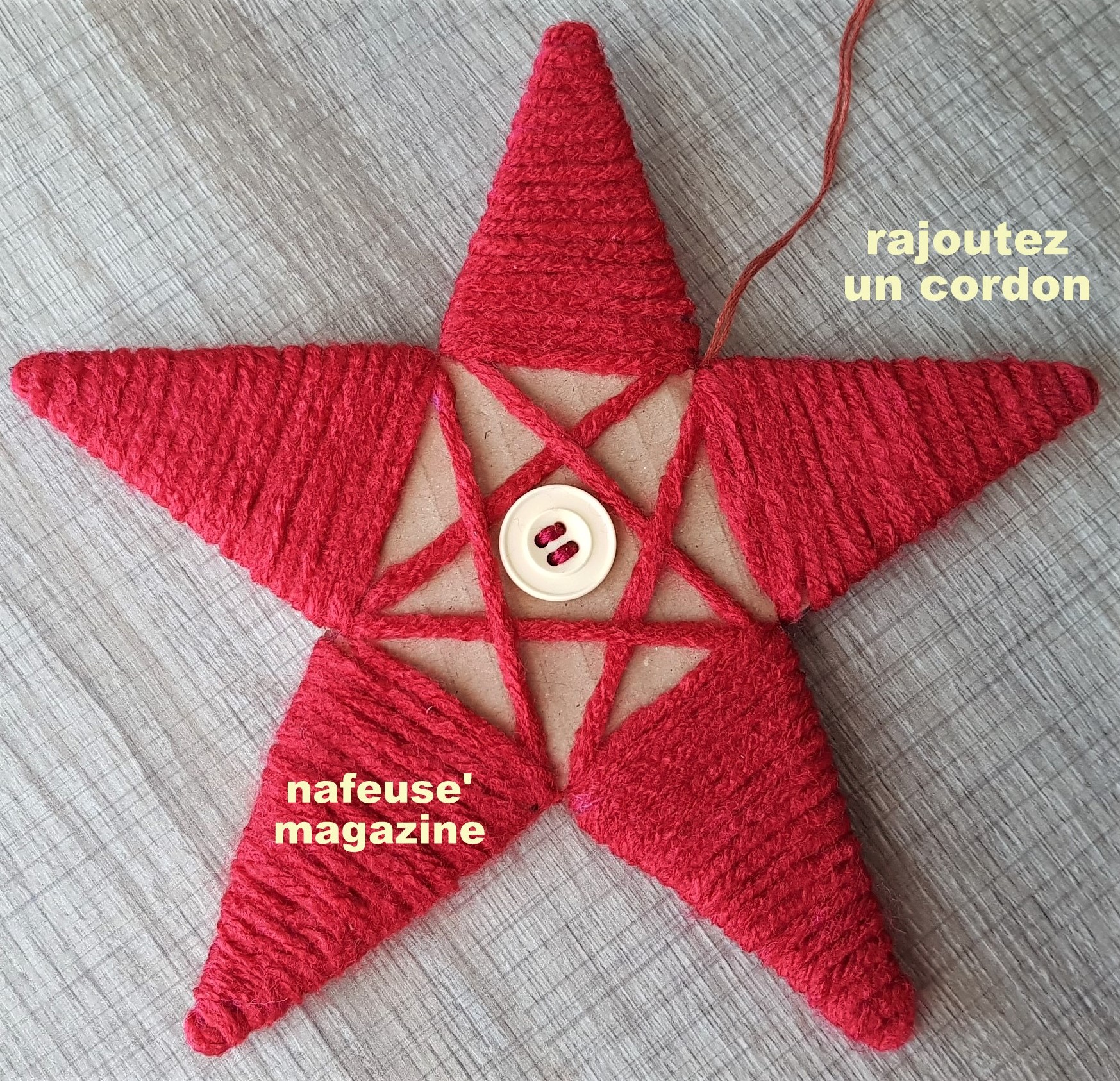 TUTO étoile de Noël en carton laine TUTO étoile de Noël en carton laine