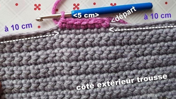 Tutoriel sac trousse maquillage au crochet