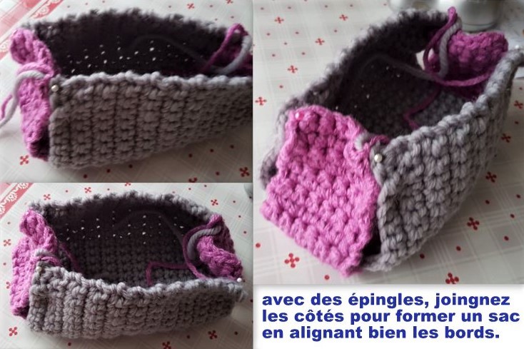 Tutoriel sac trousse maquillage au crochet