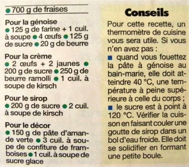 Fiche cuisine : Le Fraisier pâte d'amande !