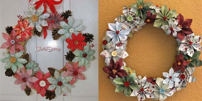 Plusieurs tutos pour faire une couronne de Noël !