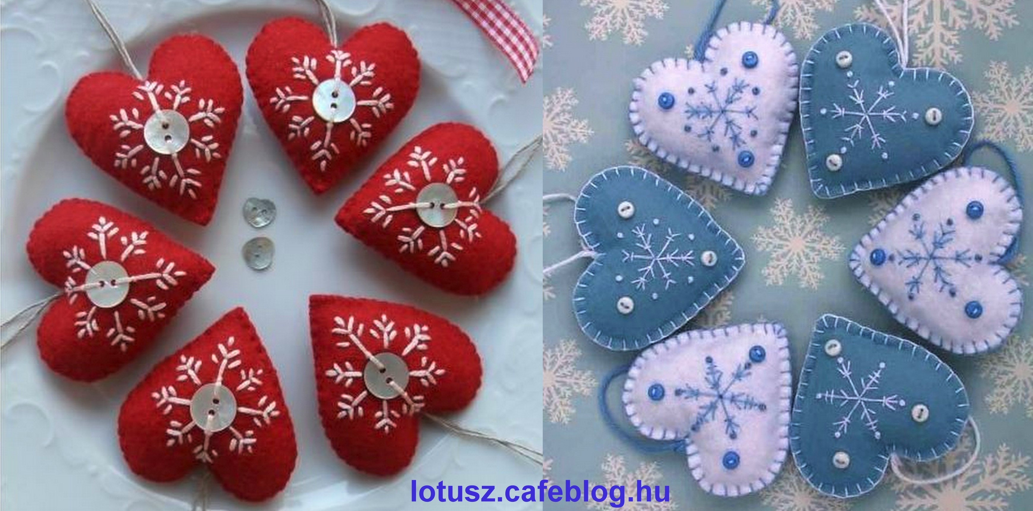 Faire un coeur de Noël en feutrine !