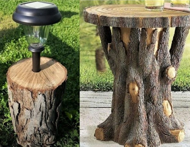 Idées recyclages et décorations souches d'arbres